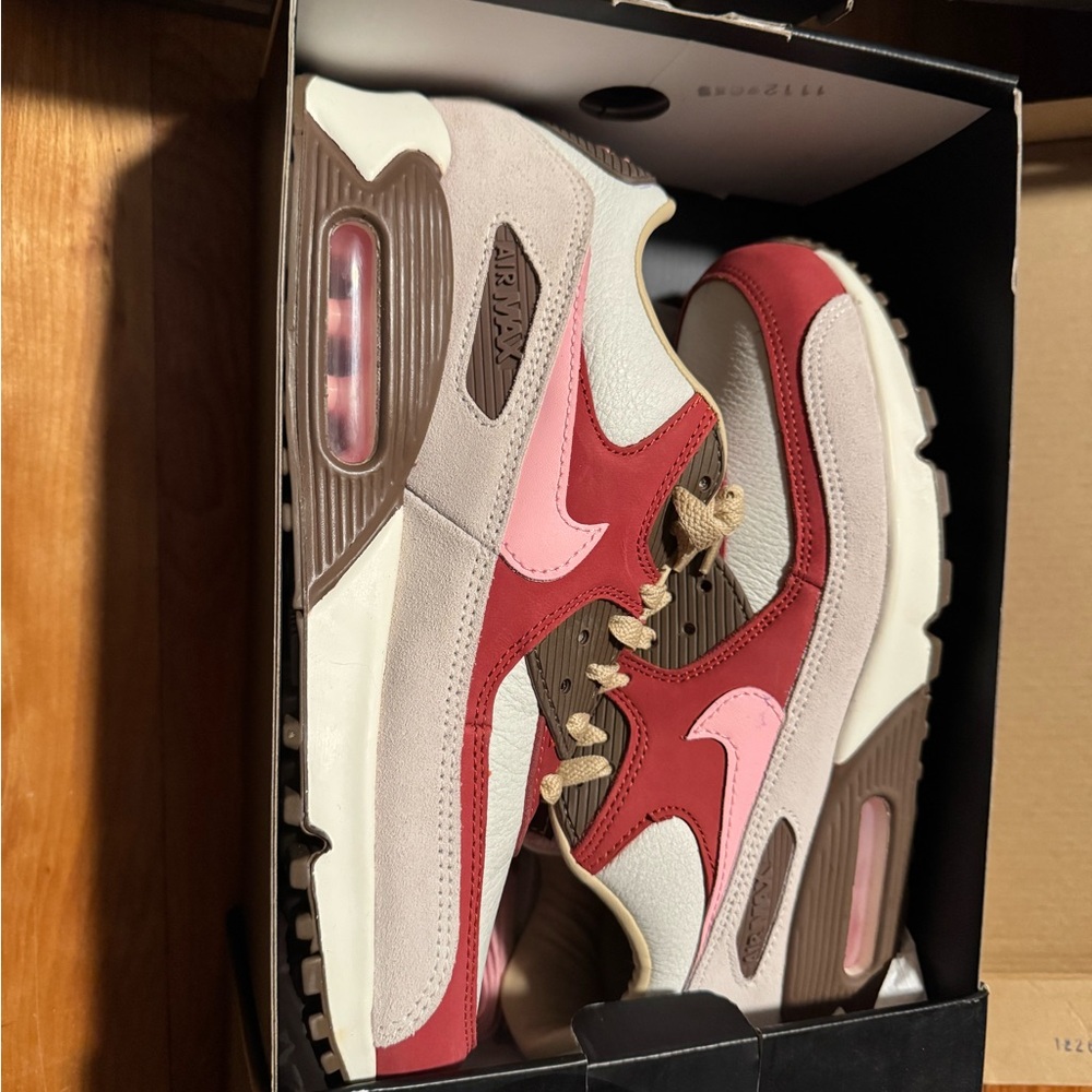 Nike Air Max 90 Pink and Red Sneakers